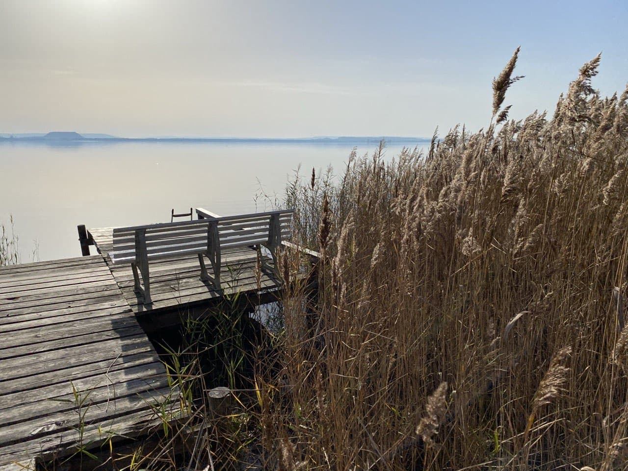 Blick aufs Meer gegen den Himmel